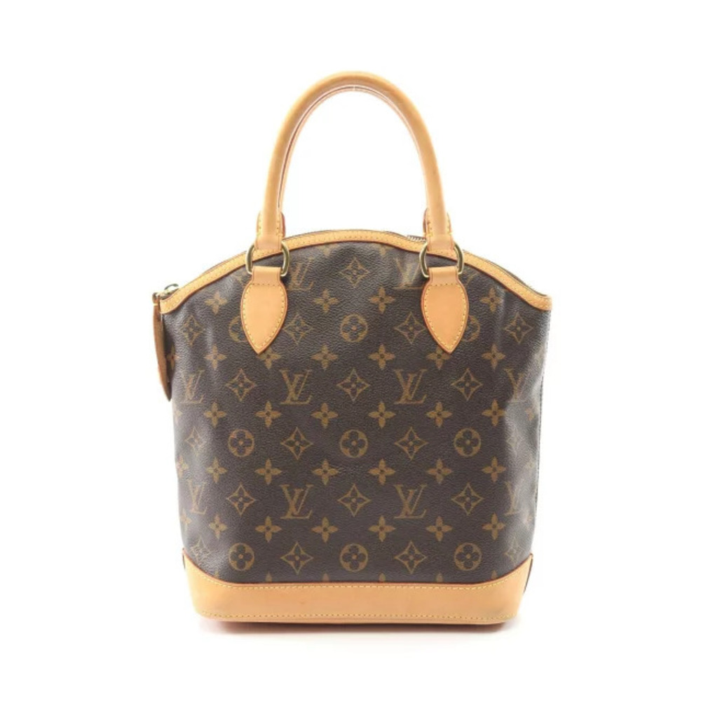 Louis Vuitton Lockit Monogram Handbag Canvas Leather Brown